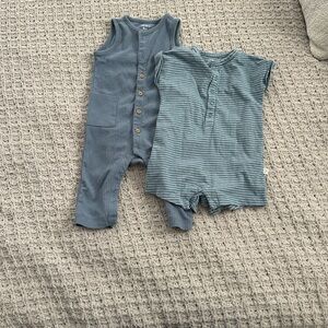 Blue Striped Kids One Piece Set
